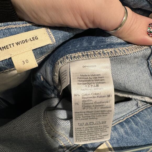 Madewell Emmett Wide Leg Jeans Size 30 - Picture 7 of 7